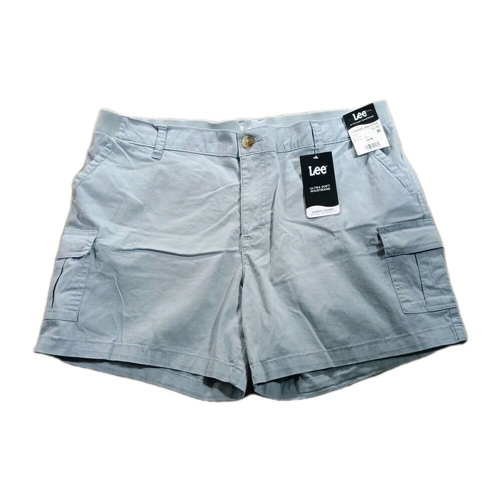 New Lee Ultra Soft Twill Cargo Shorts – Light Grey – Size 18M